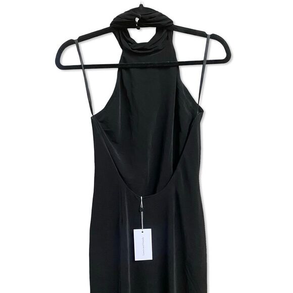 Lovers + Friends Black Halter Maxi Dress x Anja Dujković Ula backless Revolve S - Picture 6 of 9